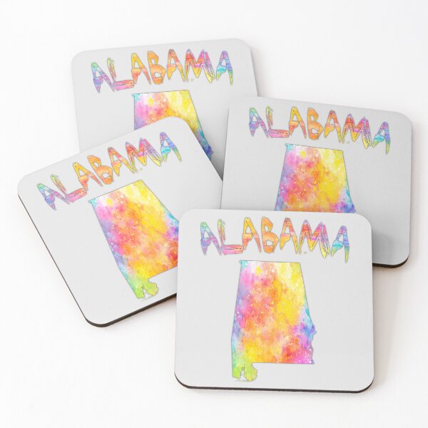 Item preview, Alabama State Map - Vibrant Abstract Watercolor Art designed and sold by mashmosh.