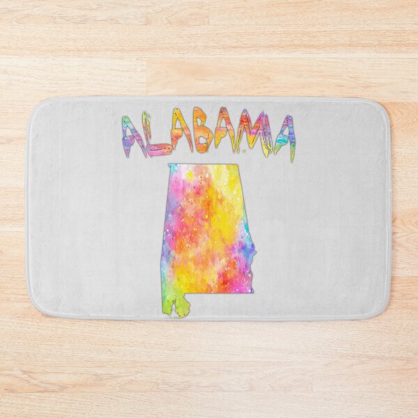 Item preview, Alabama State Map - Vibrant Abstract Watercolor Art designed and sold by mashmosh.