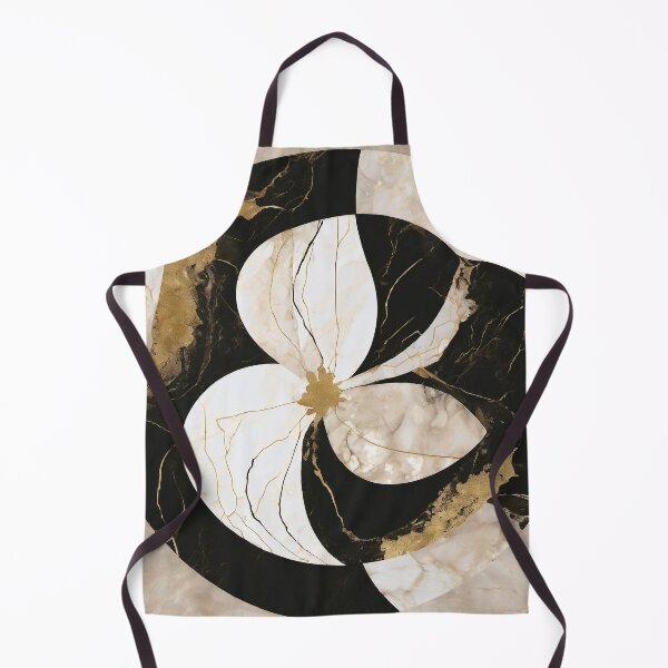 Item preview, Black and Ivory Marble Rosette Medallion designed and sold by Solara Meridian Studio.