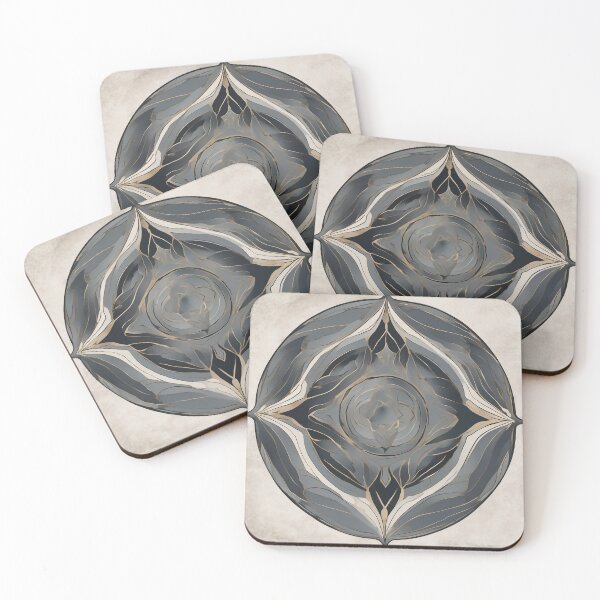 Item preview, Smoky Marble Rosette with Gold Veins designed and sold by Solara Meridian Studio.