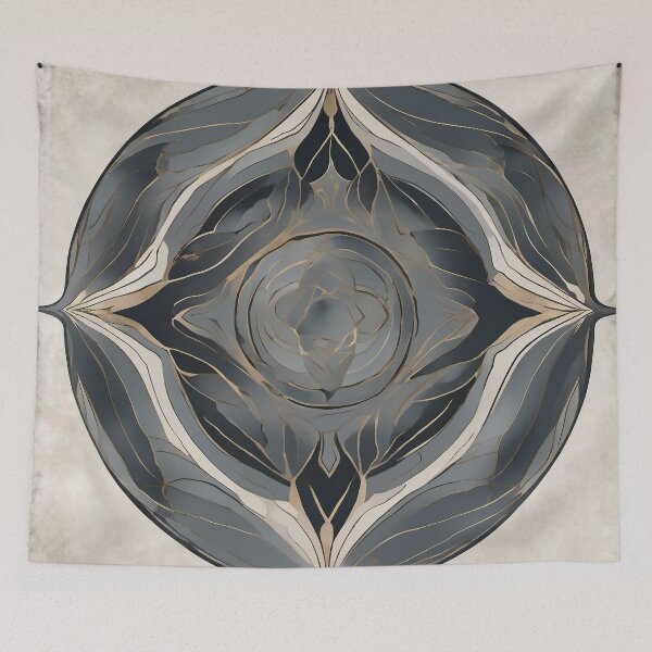 Item preview, Smoky Marble Rosette with Gold Veins designed and sold by Solara Meridian Studio.