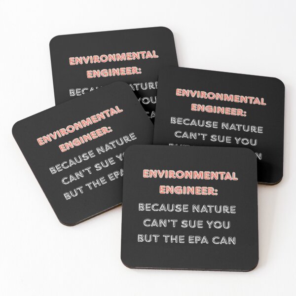 Item preview, Environmental Engineer Red Text Black Bg Art designed and sold by RedOrBlueIts4U.