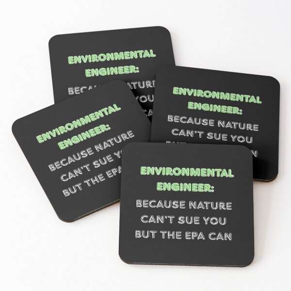 Item preview, Environmental Engineer Green Text Black Bg Art designed and sold by RedOrBlueIts4U.
