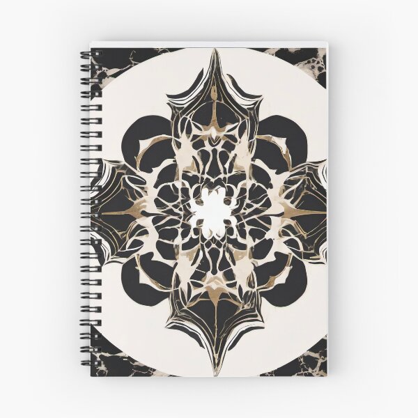 Item preview, Black Marble Cross Rosette Medallion designed and sold by Solara Meridian Studio.