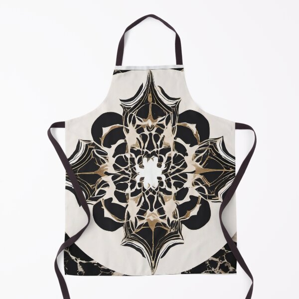Item preview, Black Marble Cross Rosette Medallion designed and sold by Solara Meridian Studio.