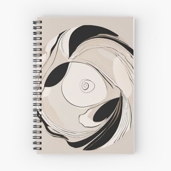 Item preview, Ivory and Black Spiral Marble Rosette designed and sold by Solara Meridian Studio.