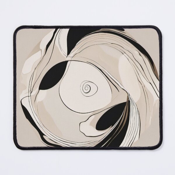 Item preview, Ivory and Black Spiral Marble Rosette designed and sold by Solara Meridian Studio.