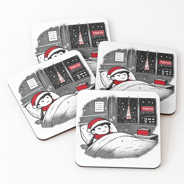 Item preview, Sleepless Christmas Night in Tokyo Japanese Doodle Illustration designed and sold by Drawian Studio.