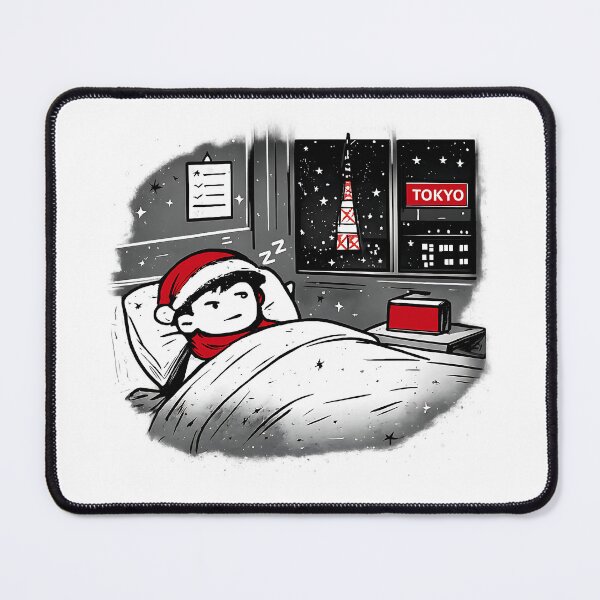 Item preview, Sleepless Christmas Night in Tokyo Japanese Doodle Illustration designed and sold by Drawian Studio.
