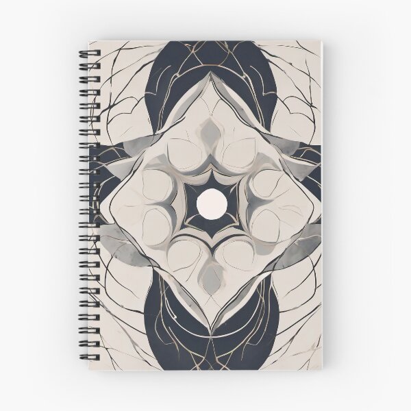 Item preview, Ivory and Black Petal Rosette Geometry designed and sold by Solara Meridian Studio.