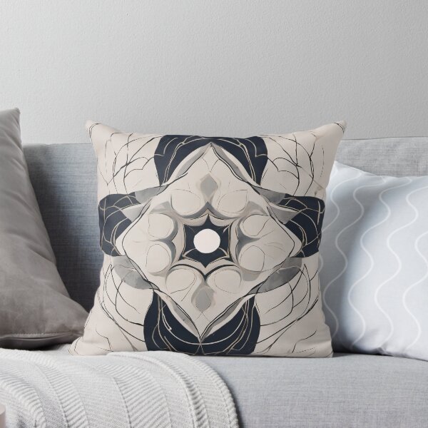 Item preview, Ivory and Black Petal Rosette Geometry designed and sold by Solara Meridian Studio.