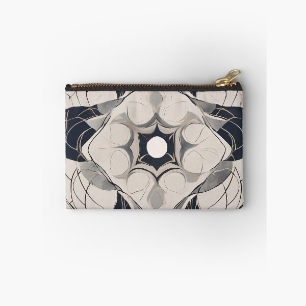 Item preview, Ivory and Black Petal Rosette Geometry designed and sold by Solara Meridian Studio.