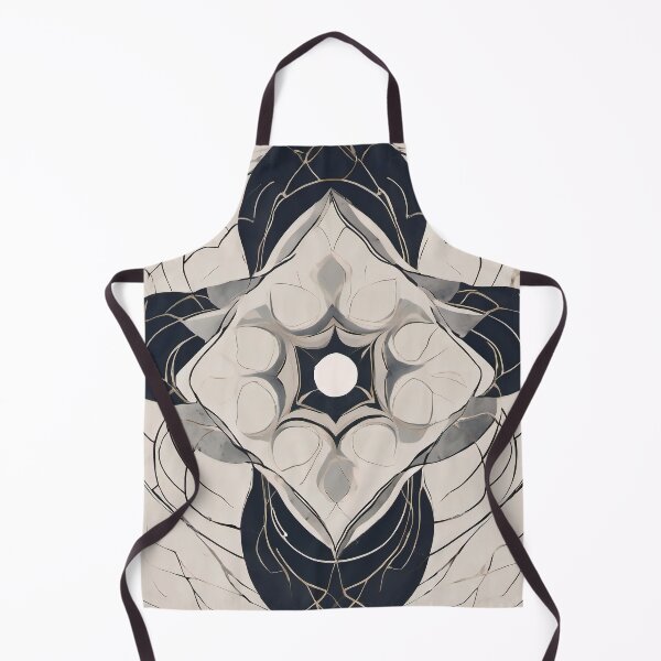 Item preview, Ivory and Black Petal Rosette Geometry designed and sold by Solara Meridian Studio.
