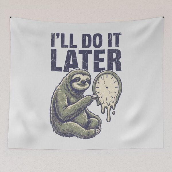 Item preview, The Persistence of Procrastination: A Sloth’s Dali Dream designed and sold by AwesomeBeyondLimits.
