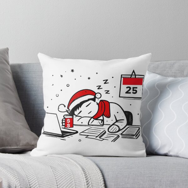 Item preview, Working Late on Christmas Night Japanese Doodle Illustration designed and sold by Drawian Studio.