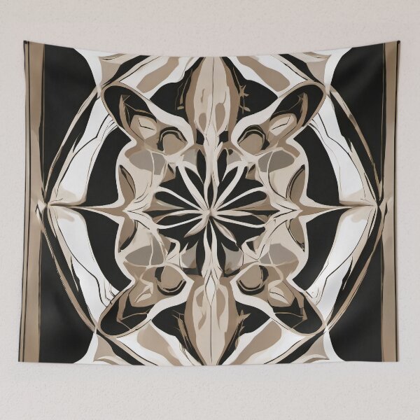 Item preview, Ivory and Black Architectural Rosette Frame designed and sold by Solara Meridian Studio.
