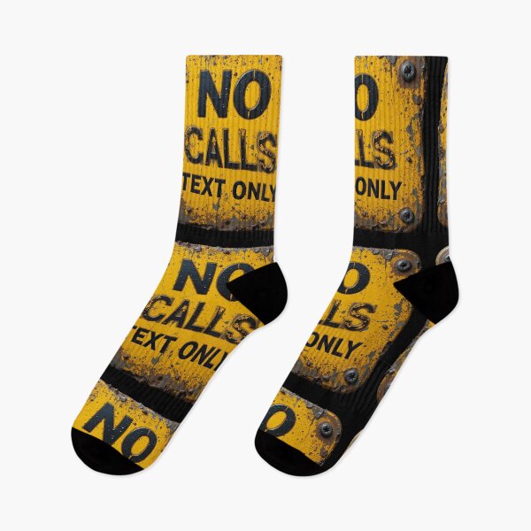 Item preview, No Calls, Text Only – Bold Warning Statement with Industrial Style designed and sold by PixelVibe782.