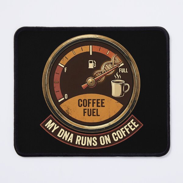 Item preview, MY DNA RUNS ON COFFEE Fuel Gauge Humor designed and sold by ZuToMi.