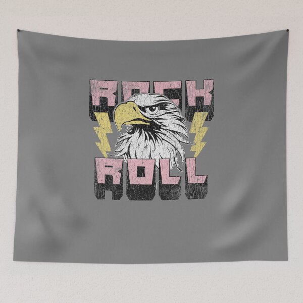 Item preview, Rock Roll Eagle Vintage Distressed Lightning Bolt designed and sold by The secret storage room.