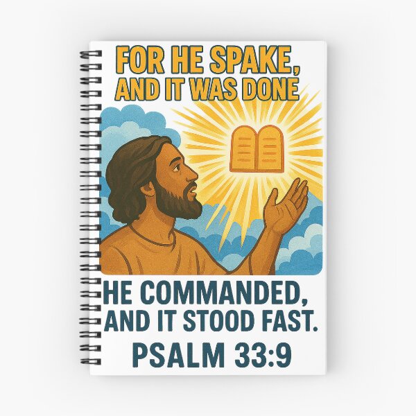 Item preview, “For He Spake and It Was Done” designed and sold by Divine Directive Media.