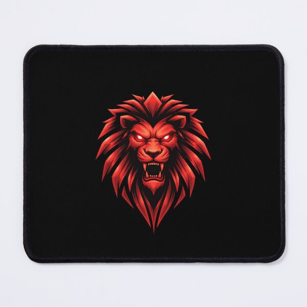 Item preview, Fierce Red Lion Head – Bold and Powerful Digital Art designed and sold by VishalG526.