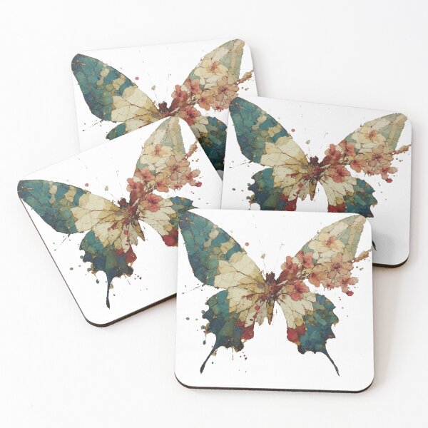 Item preview, Y2K Butterfly – Cracked Paint Floral Wings designed and sold by Melody Splash.
