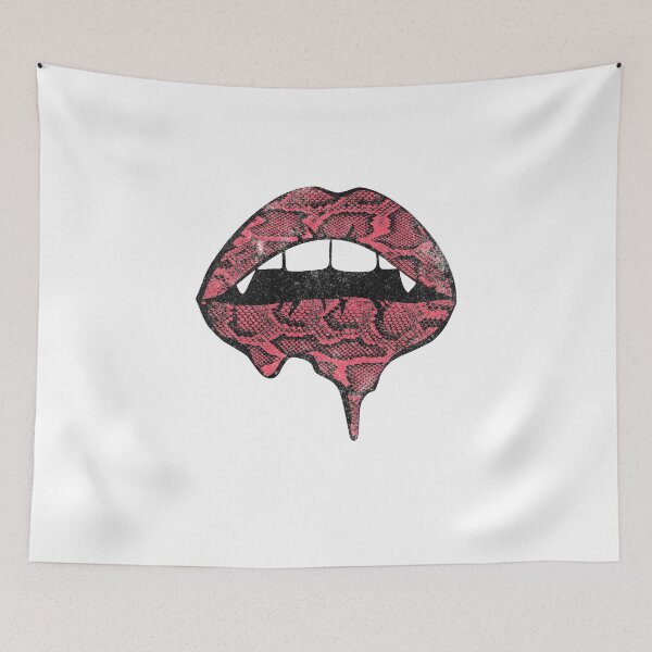 Item preview, Vampire Fangs Snakeskin Dripping Lips Edgy designed and sold by The secret storage room.