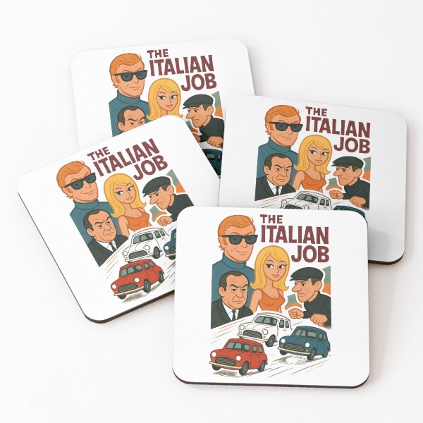 Item preview, The Italian Job - Cartoon Poster designed and sold by Cars with Character.