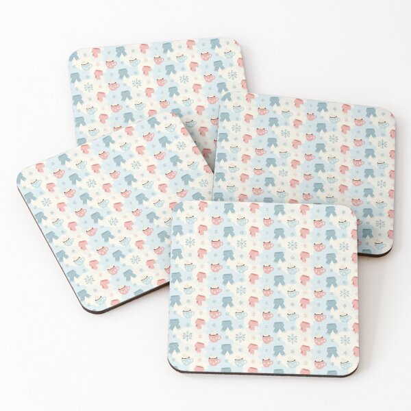 Item preview, Cozy Winter Pastel Pattern with Coffee and Snowflakes designed and sold by Fandom Universe.