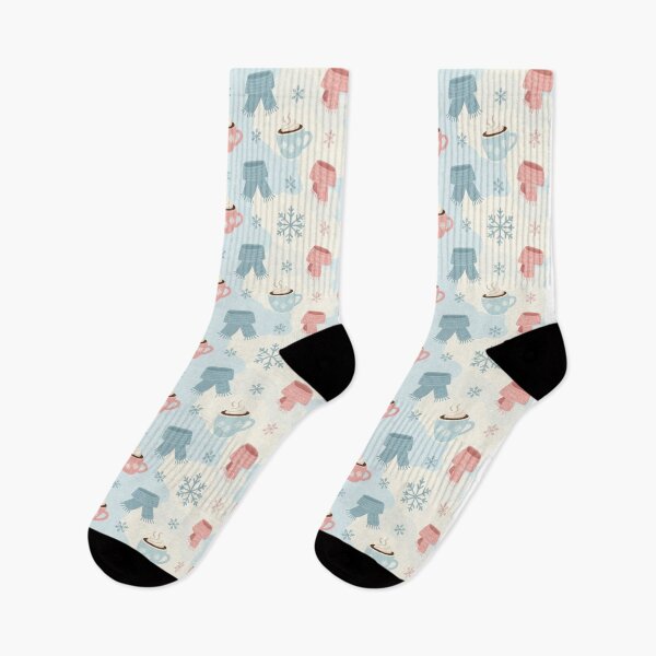 Item preview, Cozy Winter Pastel Pattern with Coffee and Snowflakes designed and sold by Fandom Universe.