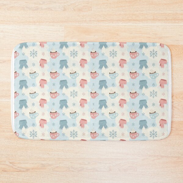 Item preview, Cozy Winter Pastel Pattern with Coffee and Snowflakes designed and sold by Fandom Universe.
