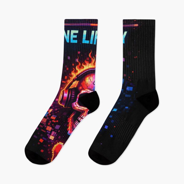 Item preview, No Save Point – One Life Only Neon Gamer Skull Design designed and sold by SoulenCify.