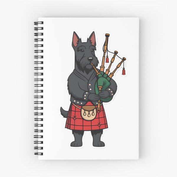 Item preview, Tartan Terrier Bagpiper Illustration designed and sold by SunkenCost.