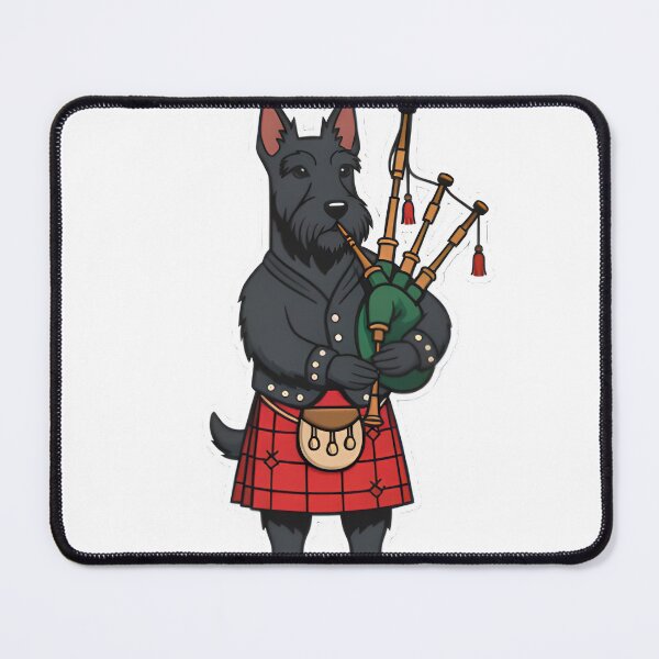 Item preview, Tartan Terrier Bagpiper Illustration designed and sold by SunkenCost.