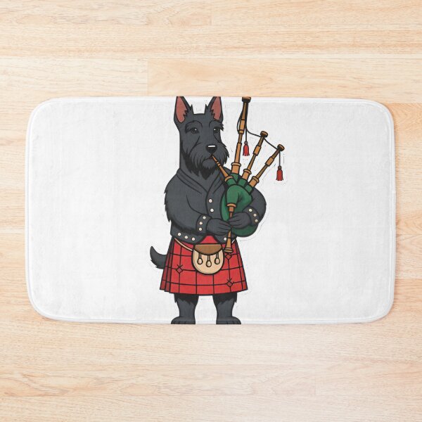 Item preview, Tartan Terrier Bagpiper Illustration designed and sold by SunkenCost.