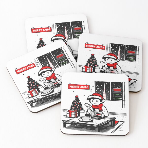 Item preview, Merry Xmas Alone at Home Japanese Doodle Christmas Illustration designed and sold by Drawian Studio.