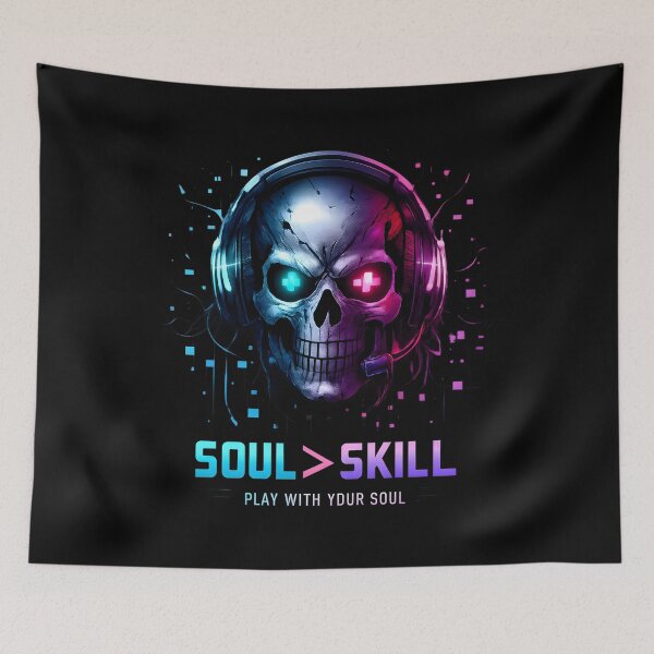 Item preview, Soul of the Game – Neon Gamer Skull Design designed and sold by SoulenCify.