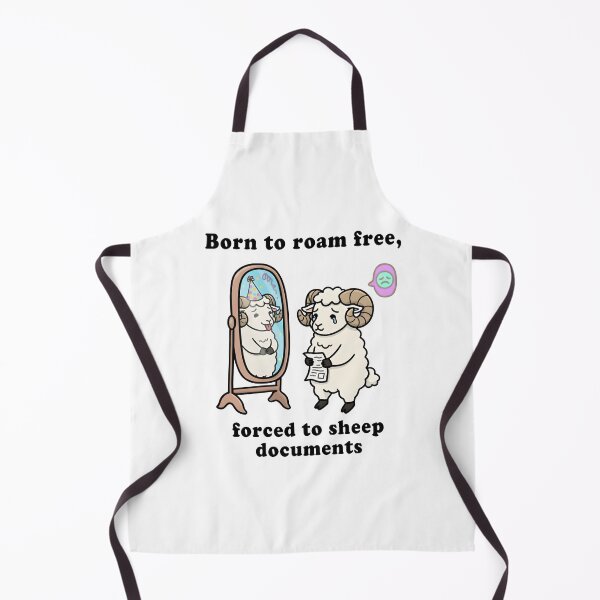 Item preview, Born to Roam Free, Forced to Sheep Documents – Funny Sheep Art designed and sold by Senkov.