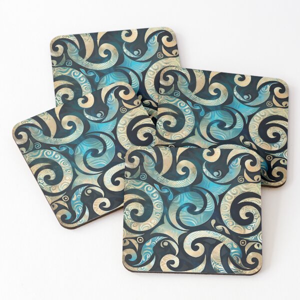 Item preview, Zealand Māori Paua Pattern Koru Design 692 designed and sold by GrinGalore.
