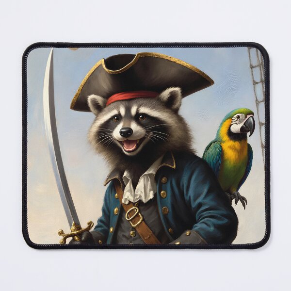 Item preview, Raccoon Pirate YARRR designed and sold by MultiTrinkets.