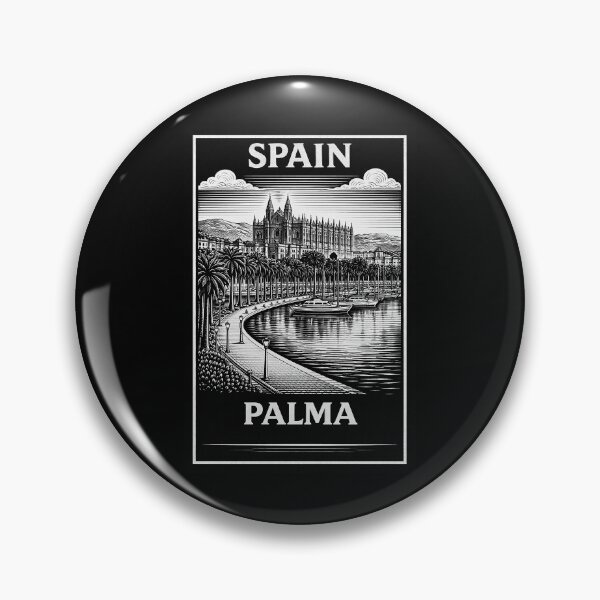 Item preview, Palma Spain Linocut Style  designed and sold by Thistle-TShop.