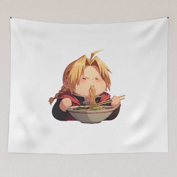 Item preview, Edward Elric Fullmetal Alchemist Ramen Kawaii Anime Chibi Blonde Hair Bowl designed and sold by Raslbazola.