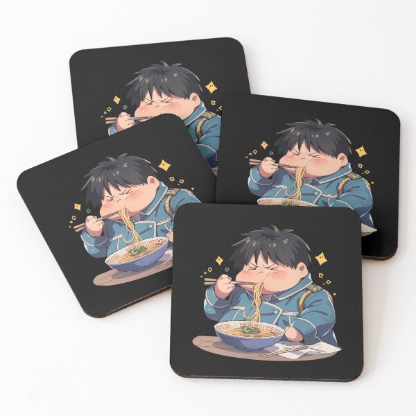 Item preview, Roy Mustang Fullmetal Alchemist Ramen Kawaii Anime Chibi Blue Uniform Bowl designed and sold by Raslbazola.