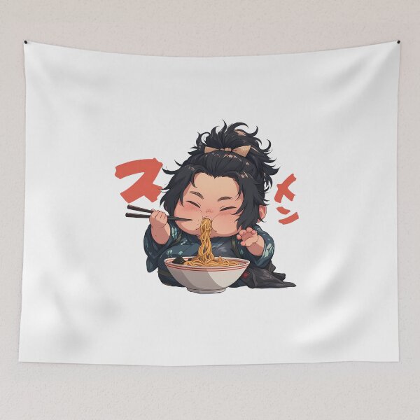 Item preview, Anime Fuu Samurai Champloo Ramen Kawaii Anime Chibi Dark Hair Cute Bowl designed and sold by Raslbazola.