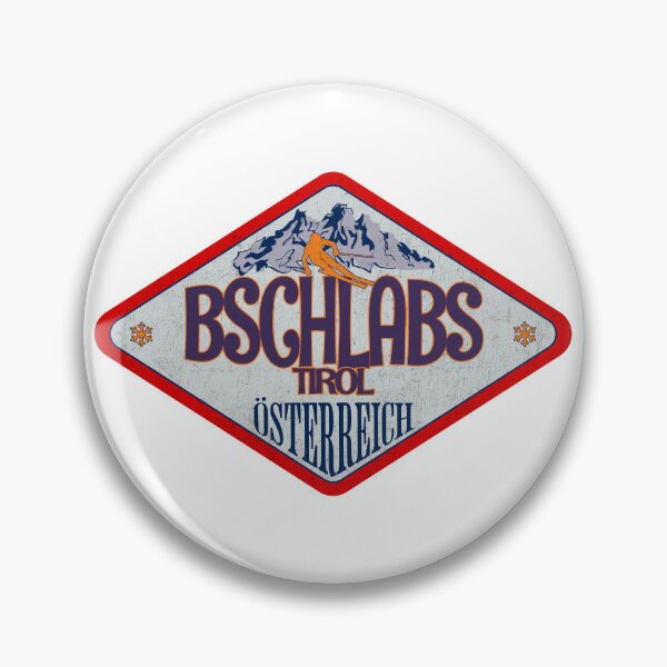 Item preview, Bschlabs, Tirol, Osterreich, Austria, Vintage skiing badge design designed and sold by Wanderful-roads.