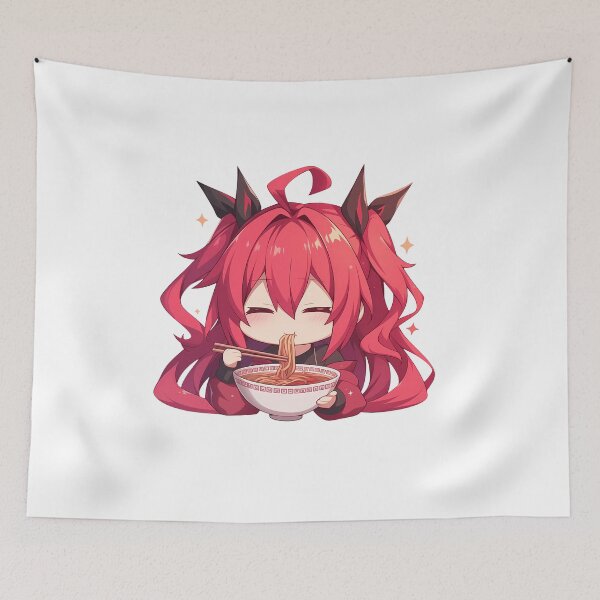 Item preview, Kotori Itsuka Date A Live Ramen Kawaii Anime Chibi Red Hair Cute Bowl designed and sold by Raslbazola.