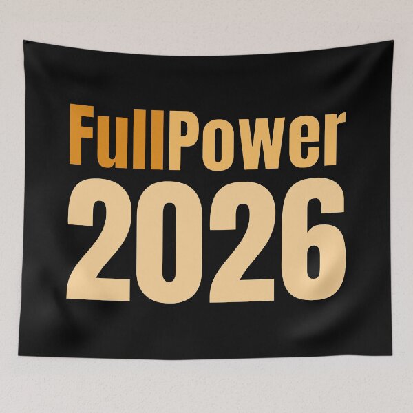 Item preview, Full Power 2026 – Bold New Year Motivation Typography Design designed and sold by PixelPlush.