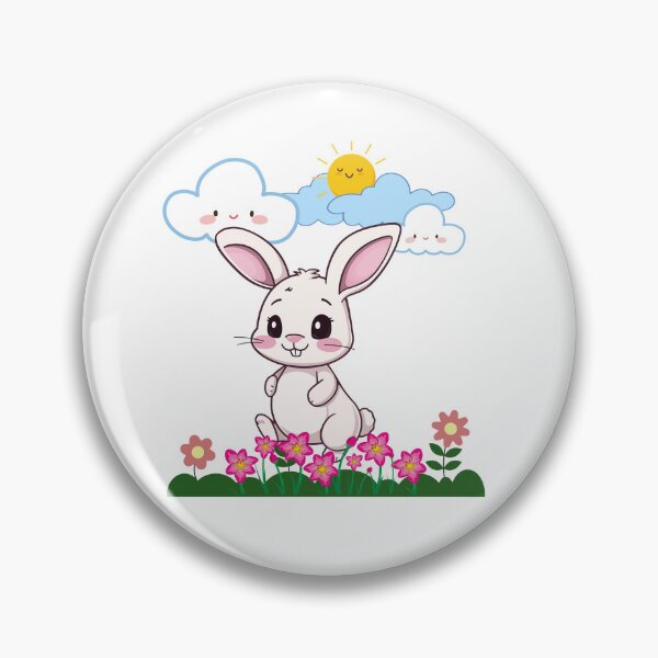Item preview, "Sun-kissed Bunny Playing Among Flowers" designed and sold by MayaMaliStudio.