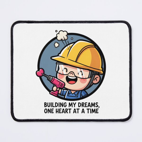 Item preview, Cute Construction Worker Building Dreams designed and sold by Bright Vibe Designs.