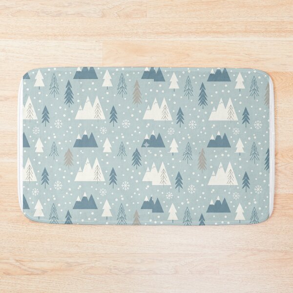 Item preview, Cozy Winter Forest Pattern – Minimal Scandinavian Snowy Mountains designed and sold by Fandom Universe.